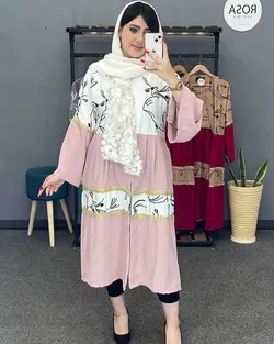 مانتو ترکیبی بابوس کد : 23009 - فروشگاه اینترنتی رزا بوتیک