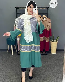 مانتو ترکیبی بابوس کد : 23009 - فروشگاه اینترنتی رزا بوتیک