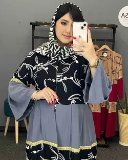 مانتو ترکیبی بابوس کد : 23009 - فروشگاه اینترنتی رزا بوتیک