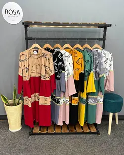 مانتو ترکیبی بابوس کد : 23009 - فروشگاه اینترنتی رزا بوتیک