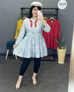 مانتو بابوس دامنی کد : 23494 - فروشگاه اینترنتی رزا بوتیک