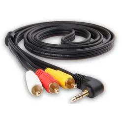 کابل تبدیل 1 به 3 صدا و تصویر aux to av طول 1.5 متر