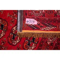 فرش دستباف 2 متری ترکمن نقشه پا فیلی چله ابریشم