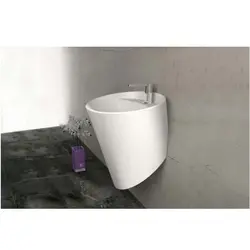 دستشویی نیم پایه الگانت سفید ساده درجه یک گلسار - فروشگاه سدید پخش