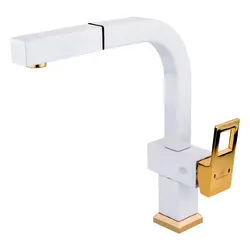 ظرفشویی فلت رویال شلنگدار سفید طلایی - فروشگاه سدید پخش