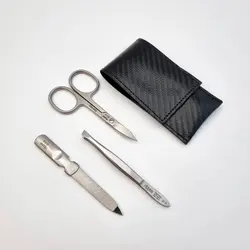 ست ابرو و ناخن سیلور چرم طرحدار نیپس