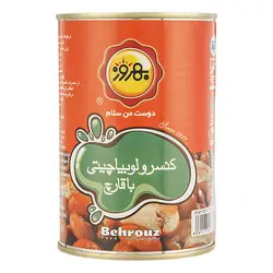 کنسرو لوبیا با قارچ 410 گرم بهروز