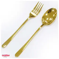 ست قاشق و چنگال 12 پارچه طلایی یونیک
