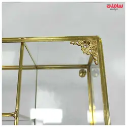 جعبه شیشه ای رومیزی و تیبگ تنقلات 5 قسمتی