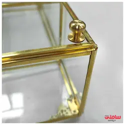 جعبه شیشه ای رومیزی و تیبگ تنقلات 5 قسمتی
