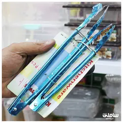 ست انبر سالاد و اشپزی تمام استیل کیچن ویر بسته دو عددی