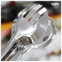 انبر آشپزی و سالاد تمام استیل مدل استاینلس استیل