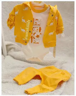 سه تکه دایناسور زرد