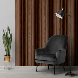 دیوار پوش چوبی ایزیا پنل 1028 - Brown Ash2 | سارای دکور