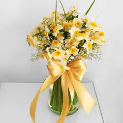 گلدان گل نرگس و عروس کد 2