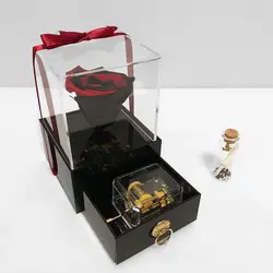 رز جاودان قرمز-مشکی موزیکال