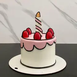 کیک کارتونی گرد
