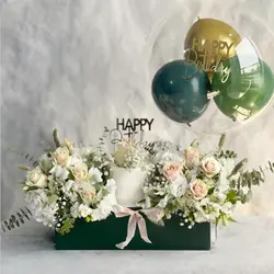 بالن باکس و کیک تولدت مبارک