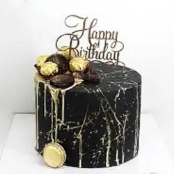 کیک مشکی طلائی