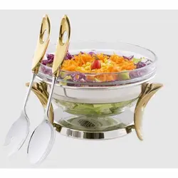 سالاد خوری پایه دار قایقی طلایی یونیک UN-3867