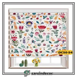 پرده زبرا مدل گل ریز در 7 طرح