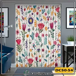 پرده لوردراپه مدل گل ریز در 2 طرح