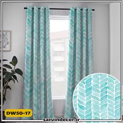 پرده پانچ طرح دار مدل برگ DW50-17