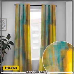 پرده پانچ طرح دار مدل پتینه کد PU263