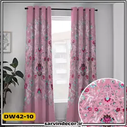 پرده پانچ طرح دار گل ریز کد DW42-10