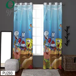 پرده پانچ کودک مدل کارتون باب اسفنجی PU293