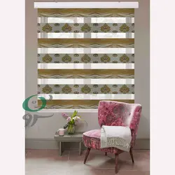 پرده زبرا گل داماسک طرح موج SJ533 در 6 رنگ