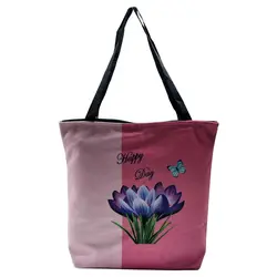 ساک دستی بزرگ مخمل ساسویه سری گلبرگ (کد L 1187)