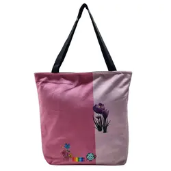 ساک دستی بزرگ مخمل ساسویه سری گلبرگ (کد L 1187)