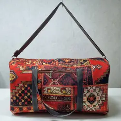 ساک مسافرتی|ورزشی مخمل ساسویه مدل بهار (کد 4109)