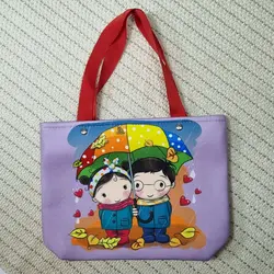 ساک دستی کودک فوم‌دار مخمل ساسویه (کد 1218)
