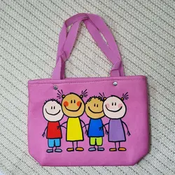 ساک دستی کودک فوم‌دار مخمل ساسویه (کد 1216)