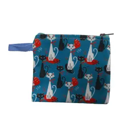 کیف هندزفری ساده ساسویه سری گربه شلوغ (کد H 1056)