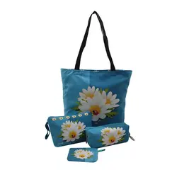 ست چهار تکه بزرگ کیف ساسویه سری گل (کد 1098)