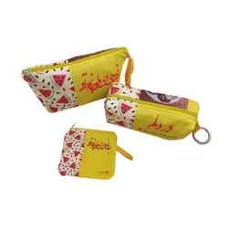 ست چهار تکه بزرگ کیف ساسویه سری یلدا-هندوانه (کد 1108)