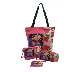 ست چهار تکه بزرگ کیف ساسویه سری یلدا-هندوانه (کد 1107)