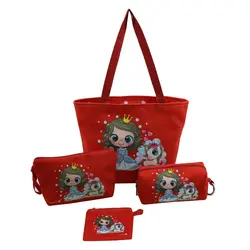 ست چهار تکه کودک کیف ساسویه سری دخترانه ماهک (کد 1137)