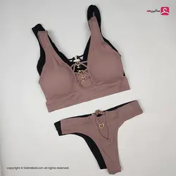 ست شورت و نیم تنه کبریتی هارنسی پد متحرک مدل قلبی - ساتین مد