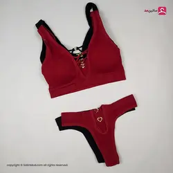 ست شورت و نیم تنه کبریتی هارنسی پد متحرک مدل قلبی - ساتین مد