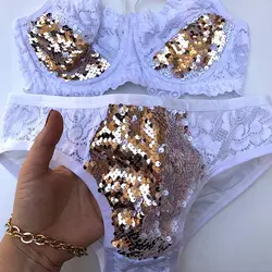 ست شورت و سوتین دانتل زنانه مدل سفید برفی - ساتین مد