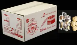 بسته کارتن 5 کیلویی خرما تکعددی قرصی سدنا پیارم گردویی