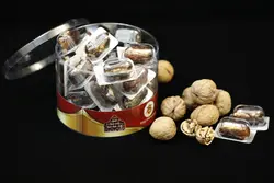 بسته بندی طلقی خرما تکعددی قرصی سدنا پیارم مغزدار گردویی
