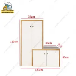 جاکفشی نیمکت دار کد JKP120