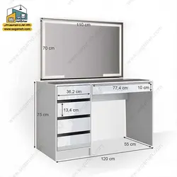 میز آرایش لامپ دار DMP155 - فروشگاه سه گامه