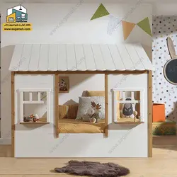 تخت خواب کودک و نوجوان کلبه BCP11 - فروشگاه سه گامه