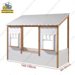 تخت خواب کودک و نوجوان کلبه BCP11 - فروشگاه سه گامه